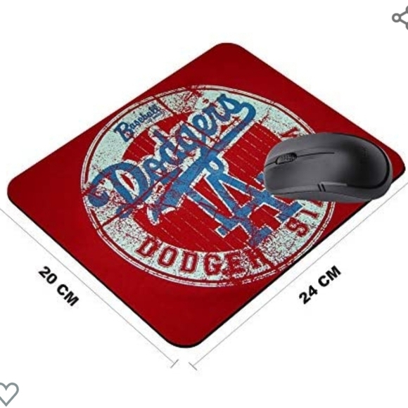 MLB LA Dodger Blue and Red Vintage Looking Mousepad - Picture 2 of 5